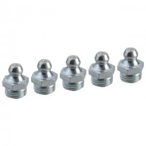 Faithfull Grease Nipple Straight M10 x 1.0 (Pack 5)