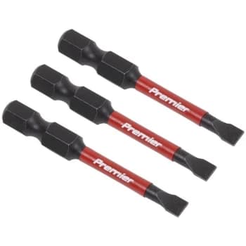 Sealey AK8226 Slotted 4.5mm Impact Power Tool Bits 50mm - 3pc