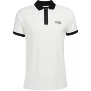 Barbour International Trans Zip Polo Shirt - White