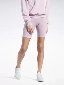Reebok Classics Natural Dye Legging Shorts, Light Purple, Size 2Xs, Women