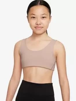 Nike Older Girls Dri-Fit Alate All U Sports Bra - Beige