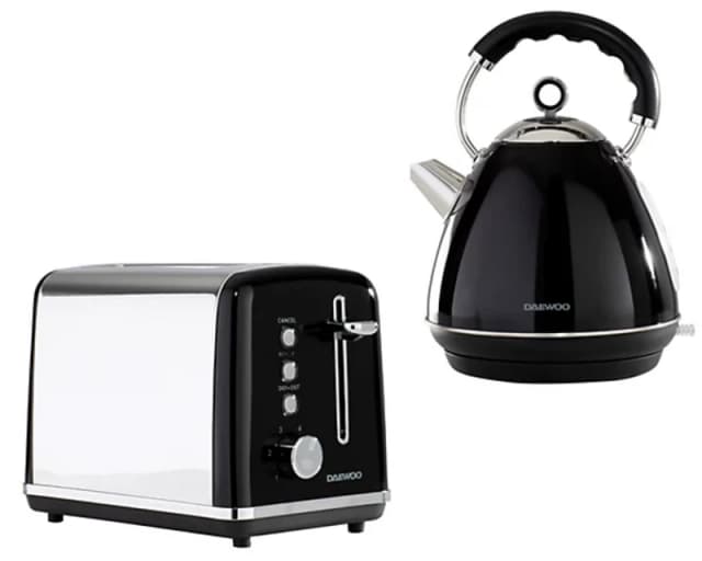 Daewoo Kensington Pyramid 2 Slice Toaster & 1.7L Kettle Set