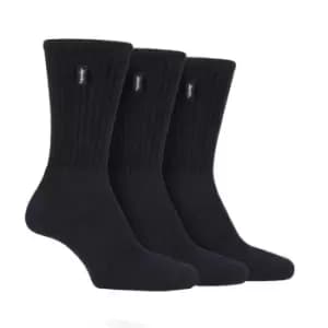 Jeep 3 Pack Vintage Boot Socks Mens - Black