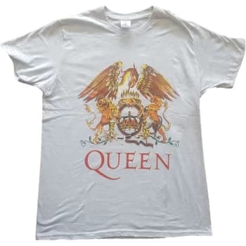 Queen - Classic Crest Unisex Medium T-Shirt - Grey