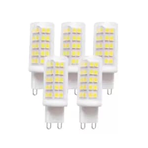 4 Watts G9 LED Bulb Clear Capsule Cool White Dimmable, Pack of 5