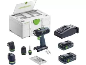 Festool T18+3HPC4,0I-Set 18V 2x4Ah BL Cordless Drill Kit