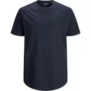 Jack and Jones Curved Hem Tee Plus Size - Blue