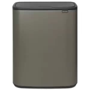 Brabantia Bo Touch Bin 2x30 Litre Platinum
