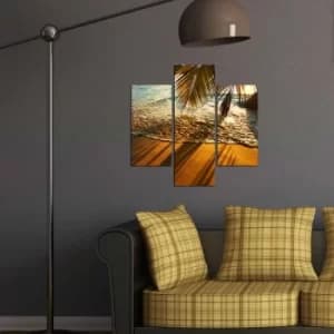 3MDF-054 Multicolor Decorative MDF Painting (3 Pieces)