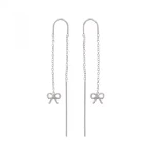 Ladies Olivia Burton Silver Plated Vintage Bow Chain Earring