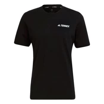 adidas Terrex Mountain Landscape Graphic T-Shirt Mens - Black