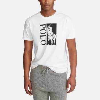 Polo Ralph Lauren Mens Slim Fit Polo Club Crewneck T-Shirt - White - M