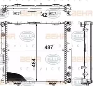x1 Behr Heat Exchanger 8MK376712-434 Genuine replacement part for Car Made in CN