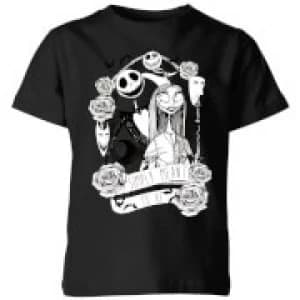 The Nightmare Before Christmas Jack Skellington and Sally Kids T-Shirt - Black - 11-12 Years