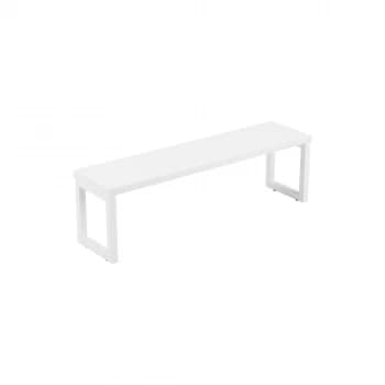 Picnic Bench 1400 - Ice White Top and White Legs