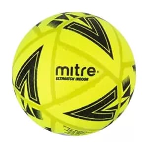 Mitre Ultimatch Indoor Football Yellow/Black 5