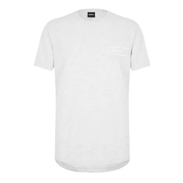 Boss Logo Crew Neck T Shirt - Grey L