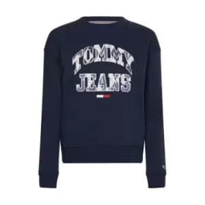 Tommy Jeans College Argyle Crew Sweatshirt - Blue
