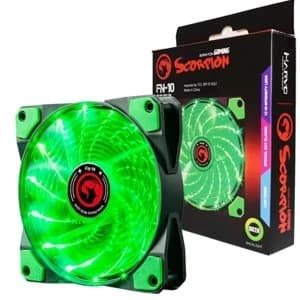 Marvo Scorpion FN-10 Green 120mm 1200RPM Green LED Fan