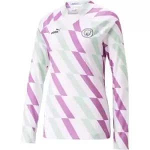 Puma Manchester City Pre Match Sweatshirt Womens - White