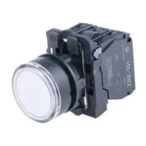 XB5AW31B5, PB Illuminated 24V White LED1NO/1NC