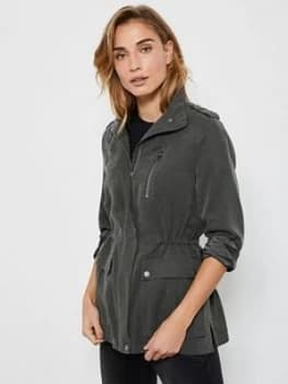 Mint Velvet Studded Tencel; Jacket - Khaki