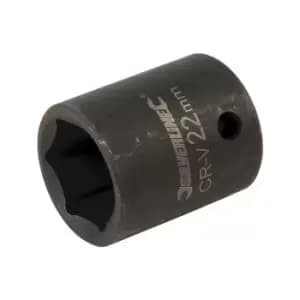 Silverline 895642 Impact Socket 1/2" Drive 6pt Metric 22mm