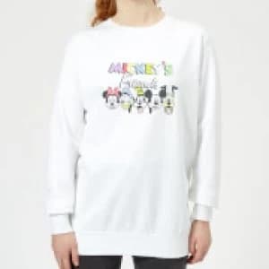 Disney Mickey's Friends Womens Sweatshirt - White