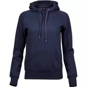 Tee Jays Womens/Ladies Raglan Hooded Sweatshirt (L) (Navy)