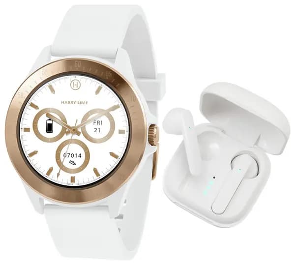 Harry Lime Harry Lime White Smartwatch and Ear Pod Set
