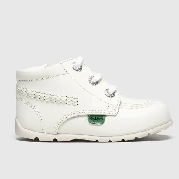 Kickers white hi b zip Baby boots White UK 3 (EU 19)