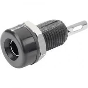 Jack socket Socket vertical vertical Pin diameter 4mm Black S