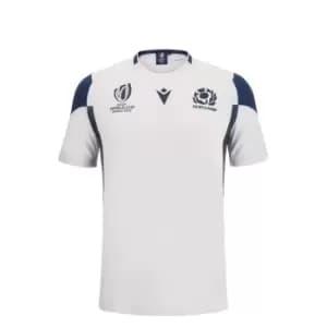 Macron Scotland Rugby Training T-Shirt 2023 2024 Juniors - White