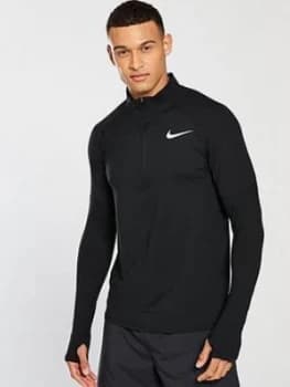 Nike Element Half Zip Running Top Black Size 2XL Men