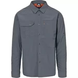 Trespass Mens Darnet Long Sleeve Travel Shirt (XXS) (Carbon)