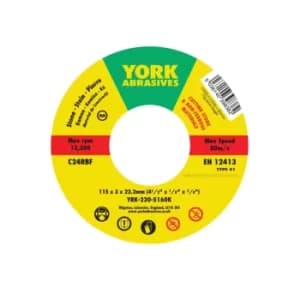 115 X 3 X 22MM C24 R-BF Reinforced Silicon Carbide Stone Cutting Disc, Flat Type 41