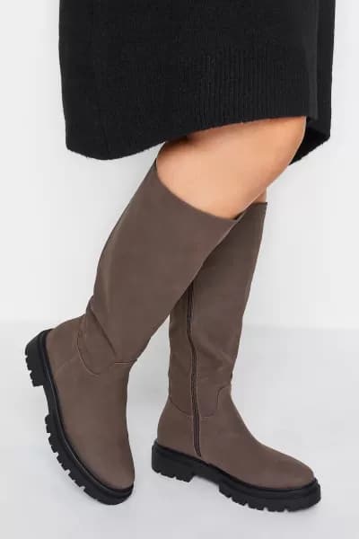 Wide & Extra Wide Fit Chunky Calf Boots