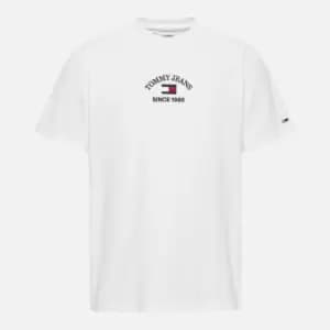 Tommy Jeans Mens Timeless Logo T-Shirt - White - M