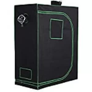 Outsunny Hydroponic Grow Tent Outdoors Waterproof Black, Green 600 mm x 1200 mm x 1500 mm