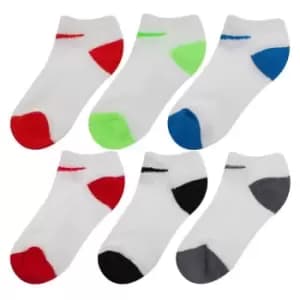 Nike Pop Colour No Show 6 Pack Socks Baby Boys - Black
