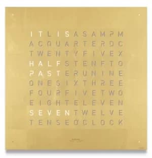 QLOCKTWO Classic Creators Edition Gold Wall Clock 45cm