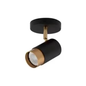 Knoxville Single Spotlight Sandy black, Gold Aluminium LED GU10 1x10W - Merano