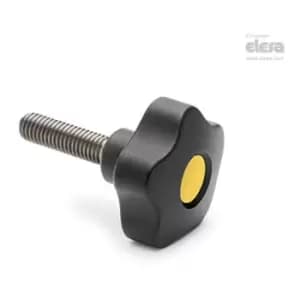 Elesa - Lobe knob-VCT.25-SST-p-M5x10-C9 Black
