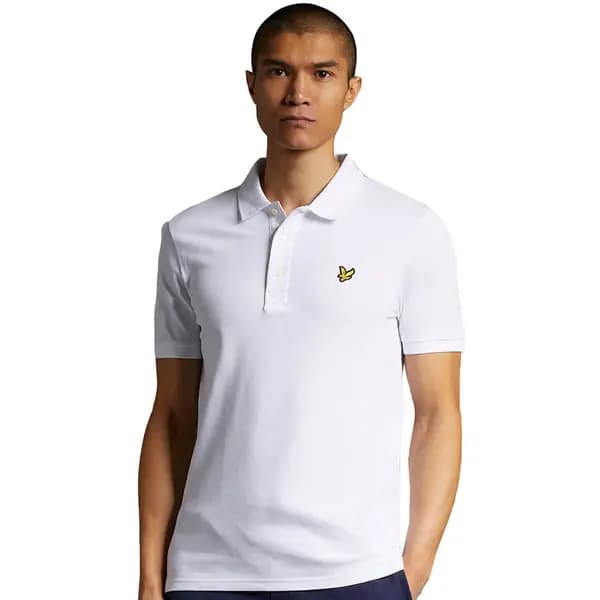 Lyle & Scott Mens Plain Organic Cotton Polo Shirt M - Chest 38-40' (96-101cm) White LYL113-626-M