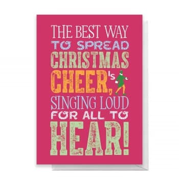 Elf Christmas Cheer Greetings Card - Giant Card