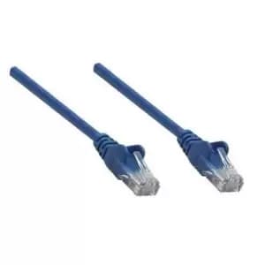 Intellinet Network Patch Cable Cat6 10m Blue Copper U/UTP PVC RJ45 Gold Plated Contacts Snagless Booted Lifetime Warranty Polybag