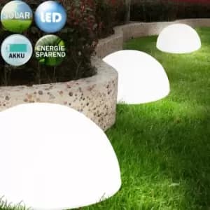 Set Of 3 LED Solar Light Garden Light Garden Lamp Semicircular
