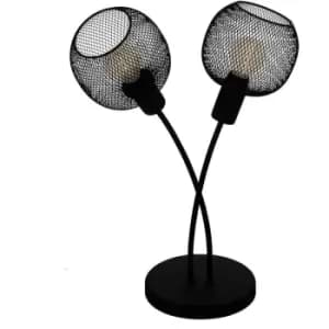 Wrington 2 Lamp Glass & Crystal Lamp Black - Eglo