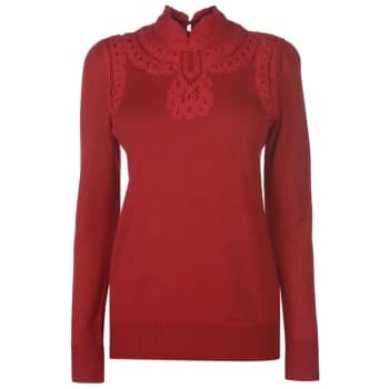 Biba Batternburg knit jumper - Red