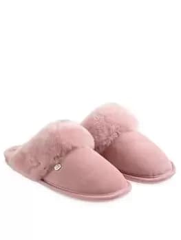 Just Sheepskin Duchess Soft Cuff Sheepskin Mule Slipper - Rose, Rose, Size 5, Women